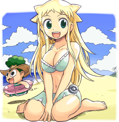 pansage, miruto, and yappy (pokemon and 1 more) drawn by pokemoa and tamura_mitsuhisa