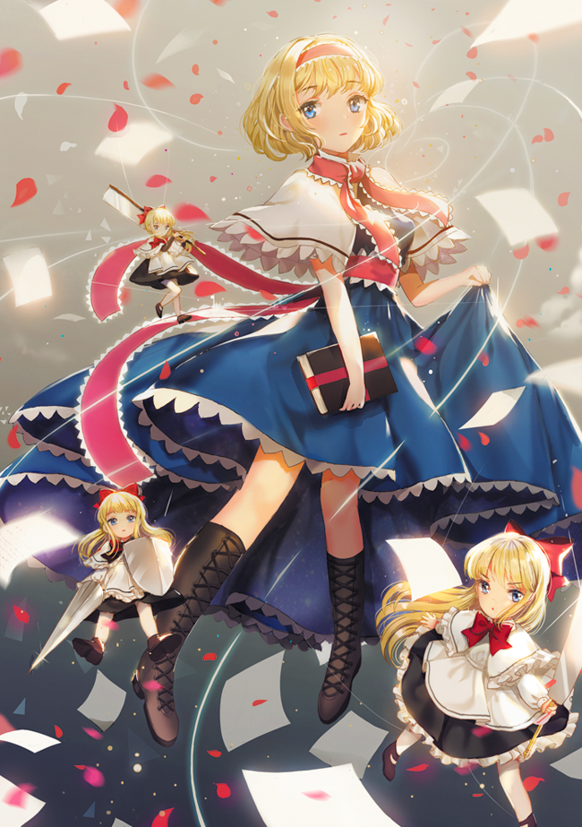 alice margatroid and hourai doll (touhou) drawn by dangmill