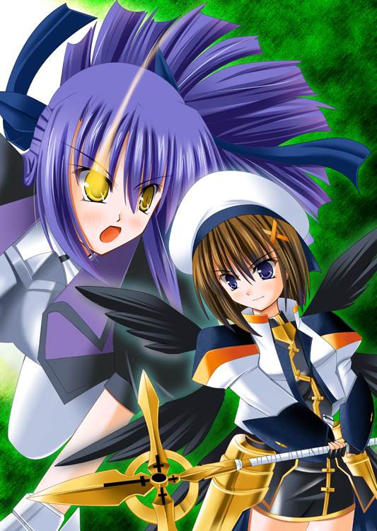 yagami hayate, schwertkreuz, and ginga nakajima (lyrical nanoha and 1 more) drawn by tukuyo_kiriyuki