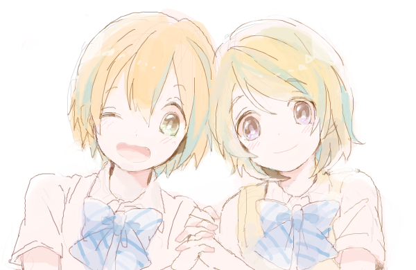 hoshizora rin and koizumi hanayo (love live! and 1 more) drawn by panko