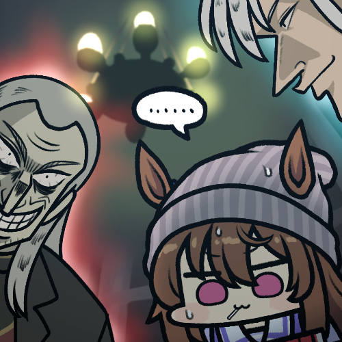 nakayama festa, akagi shigeru, and washizu iwao (umamusume and 2 more) drawn by jazz_jack