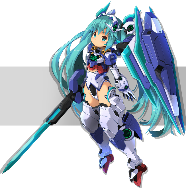 00 qan[t] (gundam and 2 more) drawn by garoudo_(kadouhan'i)