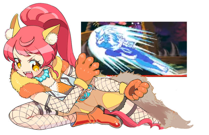 shiratama mikan and jon talbain (darkstalkers and 2 more) drawn by moudoku_(decopon3rd)