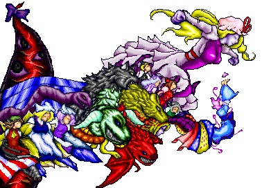 konpaku youmu, alice margatroid, yakumo yukari, saigyouji yuyuko, yakumo ran, and 7 more (touhou and 3 more) drawn by dotturu