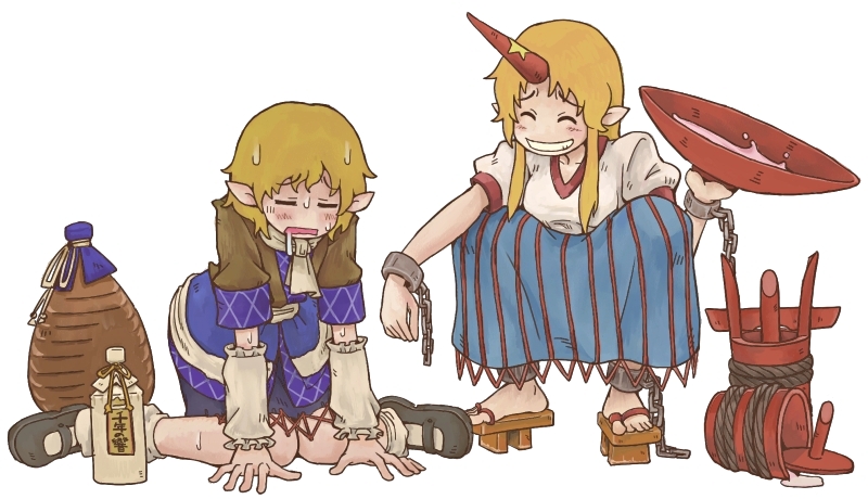 mizuhashi parsee and hoshiguma yuugi (touhou) drawn by kishiinu
