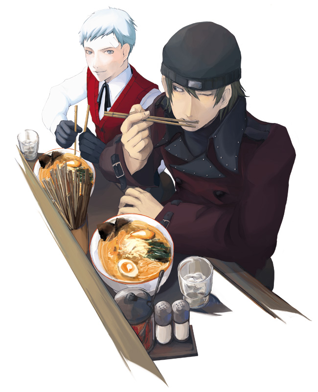 sanada akihiko and aragaki shinjirou (persona and 1 more) drawn by asasemase