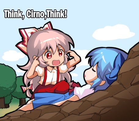cirno and fujiwara no mokou (touhou and 1 more) drawn by jokanhiyou