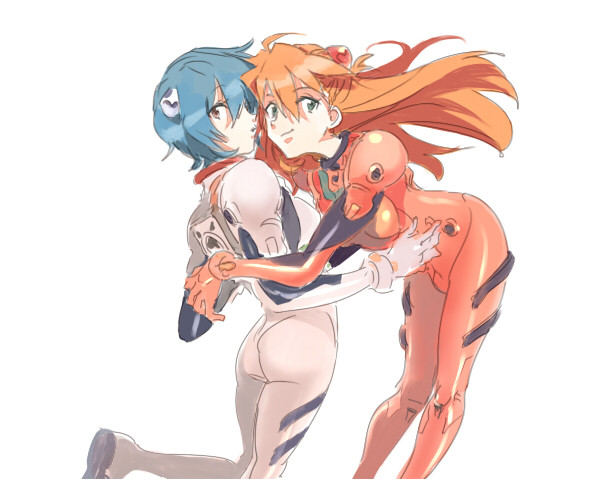 souryuu asuka langley and ayanami rei (neon genesis evangelion) drawn by masso