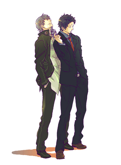 narukami yu and adachi tooru (persona and 1 more)