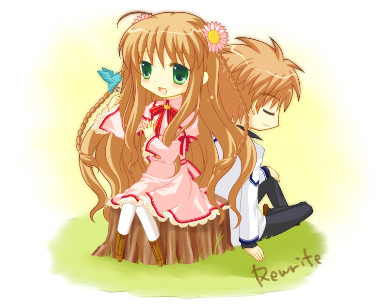 kanbe kotori and tennouji kotarou (rewrite) drawn by izumi_(applepie)