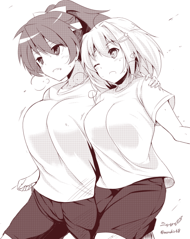 nakahara maria and yanokuchi rui (nakahara-kun no kahogo na imouto) drawn by kichihachi