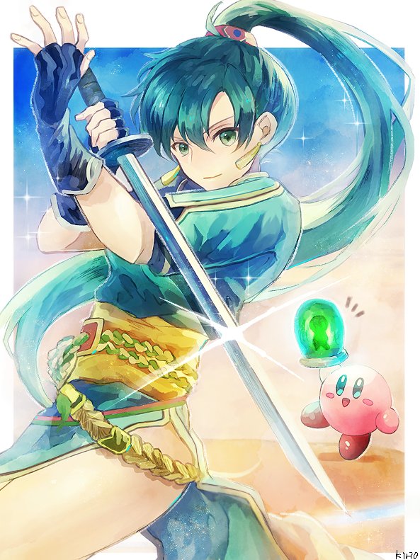 kirby, lyn, and oomoto makiko (fire emblem and 3 more) drawn by okii