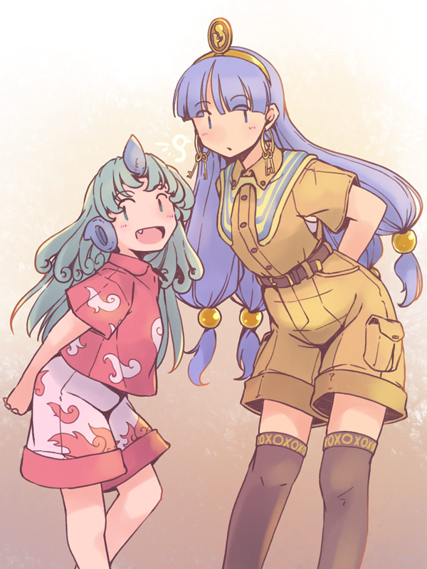 komano aunn and michigami nareko (touhou) drawn by rangycrow