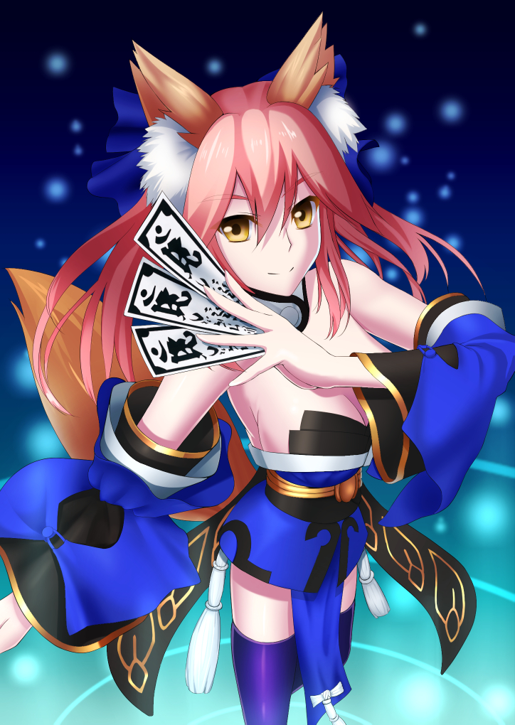 tamamo and tamamo no mae (fate and 1 more) drawn by answering