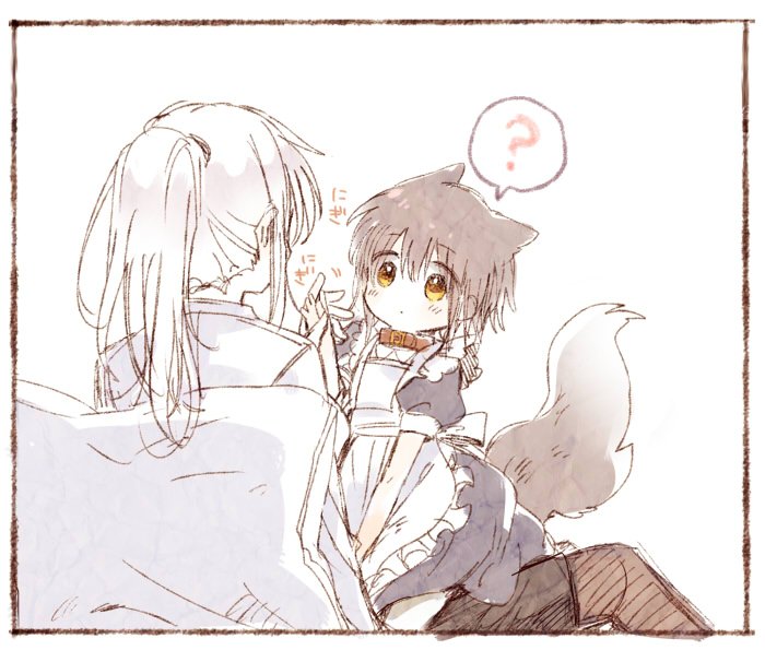 mel and goshujin-sama (goshujin-sama to kemonomimi no shoujo meru) drawn by itou_hachi