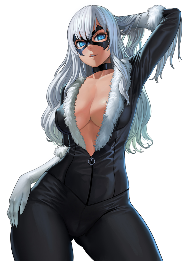 black cat and felicia hardy (marvel and 1 more) drawn by lasterk.
