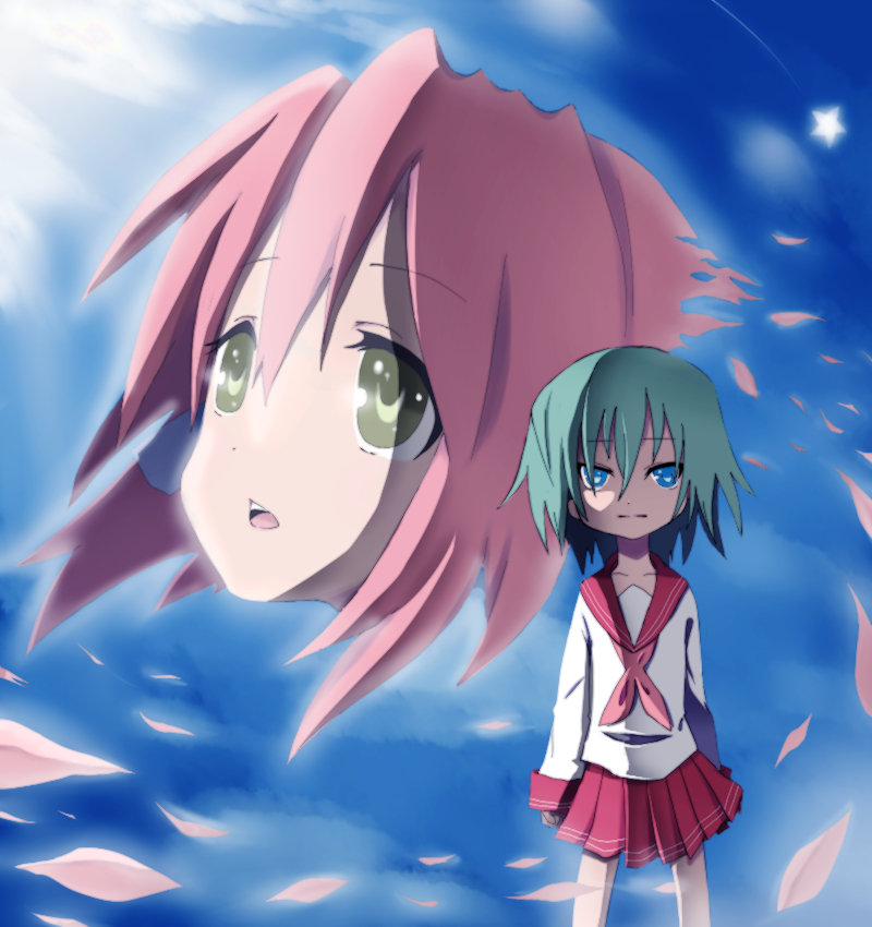 kobayakawa yutaka and iwasaki minami (lucky star) drawn by mono_(s-e-s)