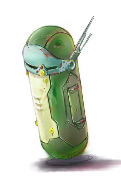 scopedog and gadget drone (lyrical nanoha and 2 more) drawn by jason_(kaiten_kussaku_kikou)