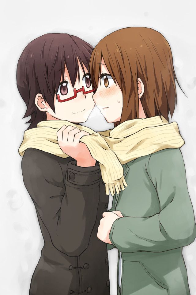 hirasawa yui and manabe nodoka (k-on!) drawn by kagiana