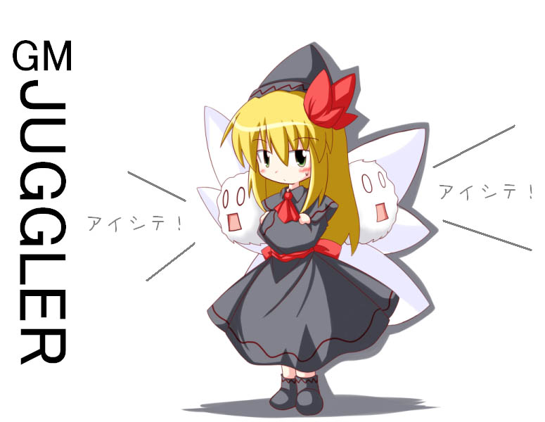 lily white, lily black, and kedama (touhou) drawn by r_pascal