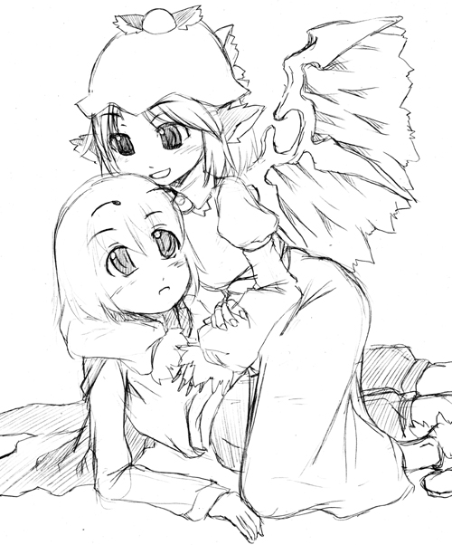 mystia lorelei and wriggle nightbug (touhou) drawn by you_naka