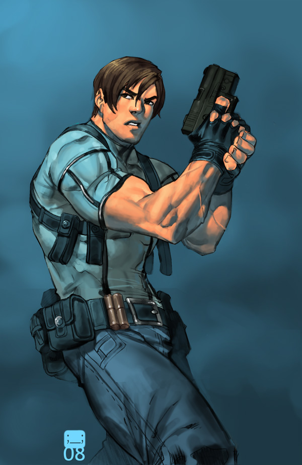 leon s. kennedy (resident evil and 1 more) drawn by chuck_pires