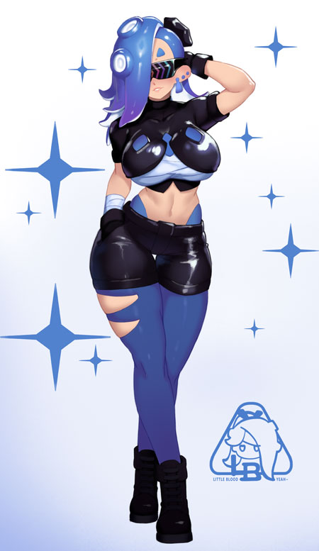 shiver and callie (splatoon and 2 more) drawn by little123blood