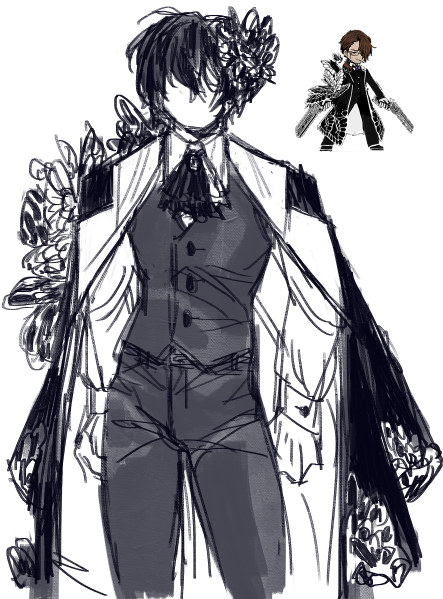 yi sang and gregor (project moon and 1 more) drawn by yisangtism