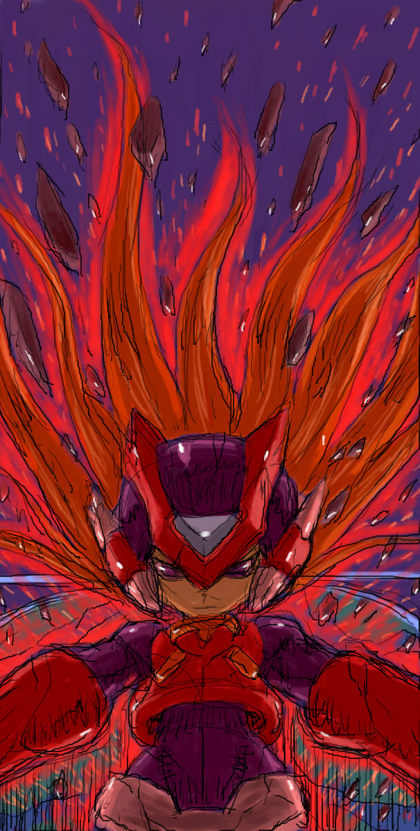 zero and zero(z) (mega man and 1 more) drawn by hi-go!