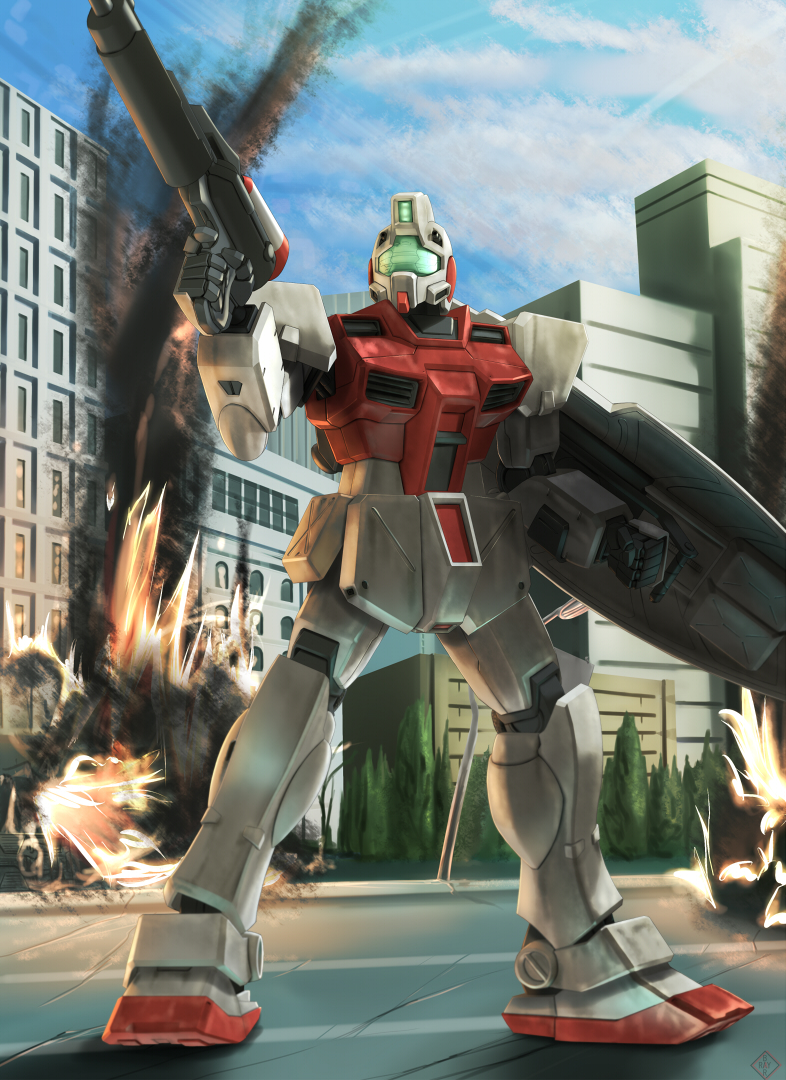 gm, gm command, and gm command space type (gundam and 1 more) drawn by raybar