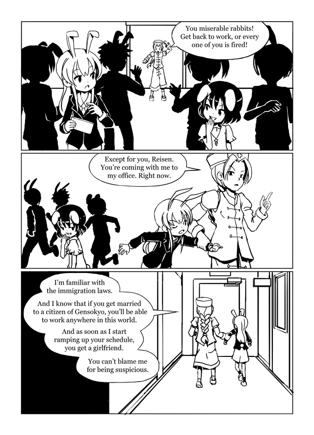 reisen udongein inaba, inaba tewi, and yagokoro eirin (touhou) drawn by sixten