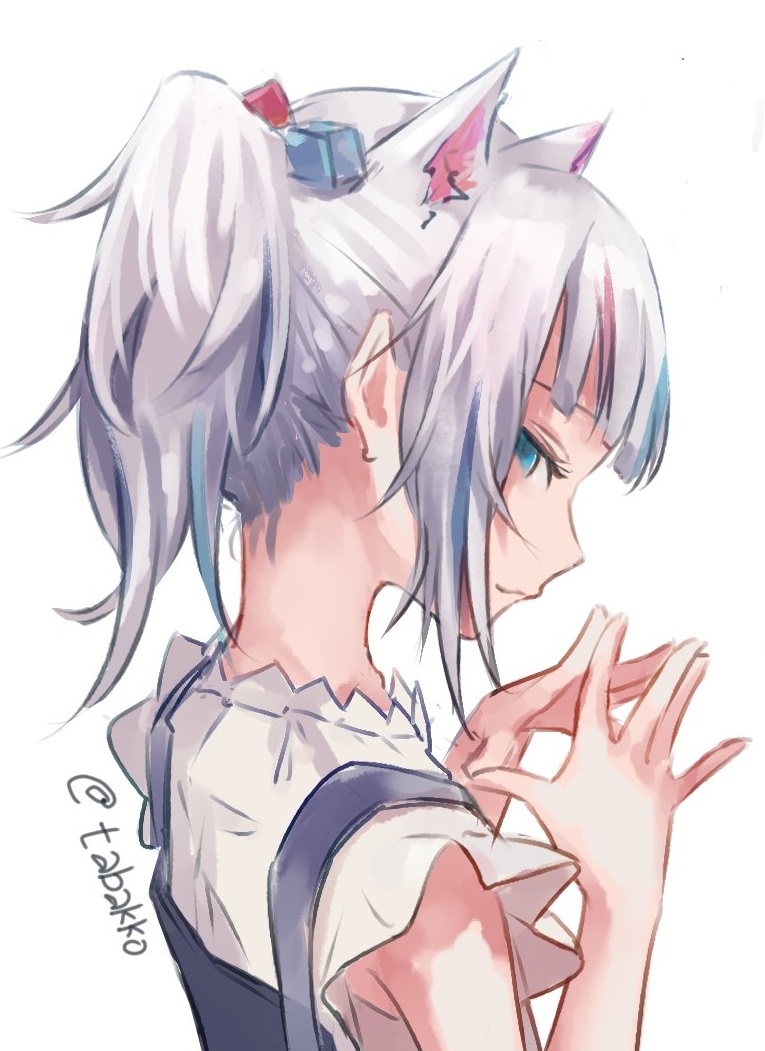 gawr gura (hololive and 1 more) drawn by hyde_(tabakko)