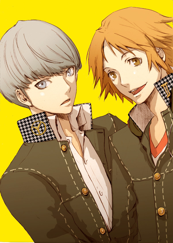 narukami yu and hanamura yousuke (persona and 1 more) drawn by saitou