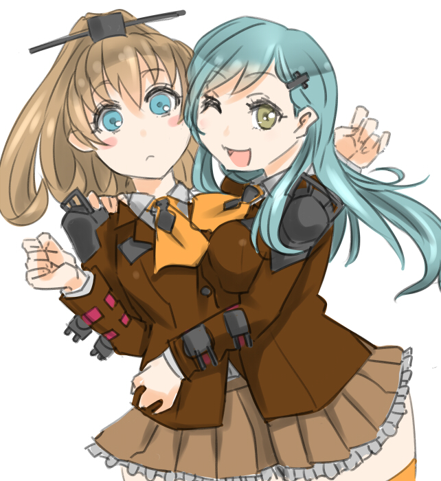 suzuya and kumano (kantai collection) drawn by ajino_(sakanahen)