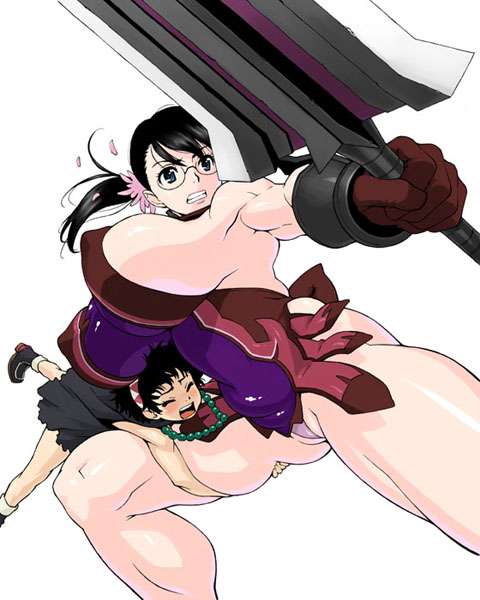cattleya, weapon merchant cattleya, and rana (queen's blade) drawn by jinroku