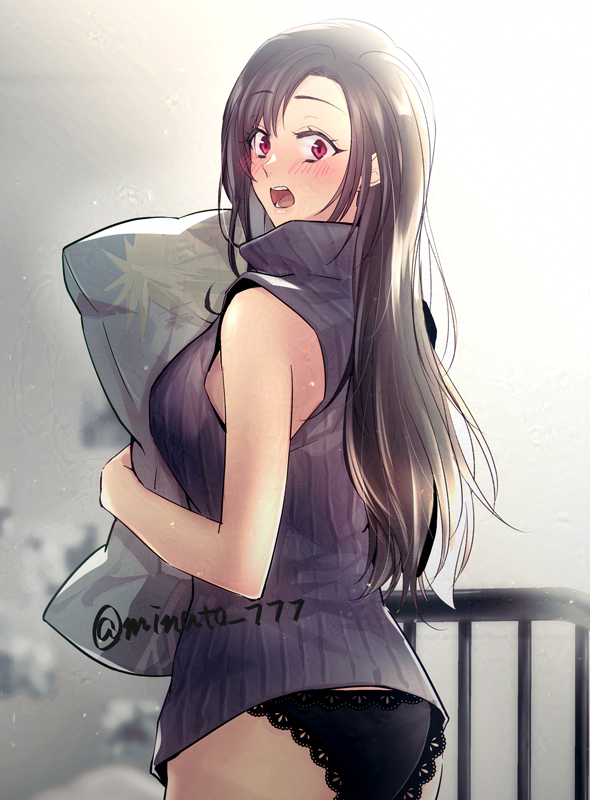 tifa lockhart and cloud strife (final fantasy and 2 more) drawn by minato_(ct_777)
