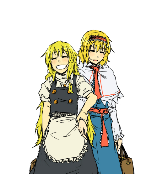 kirisame marisa and alice margatroid (touhou) drawn by yomegane