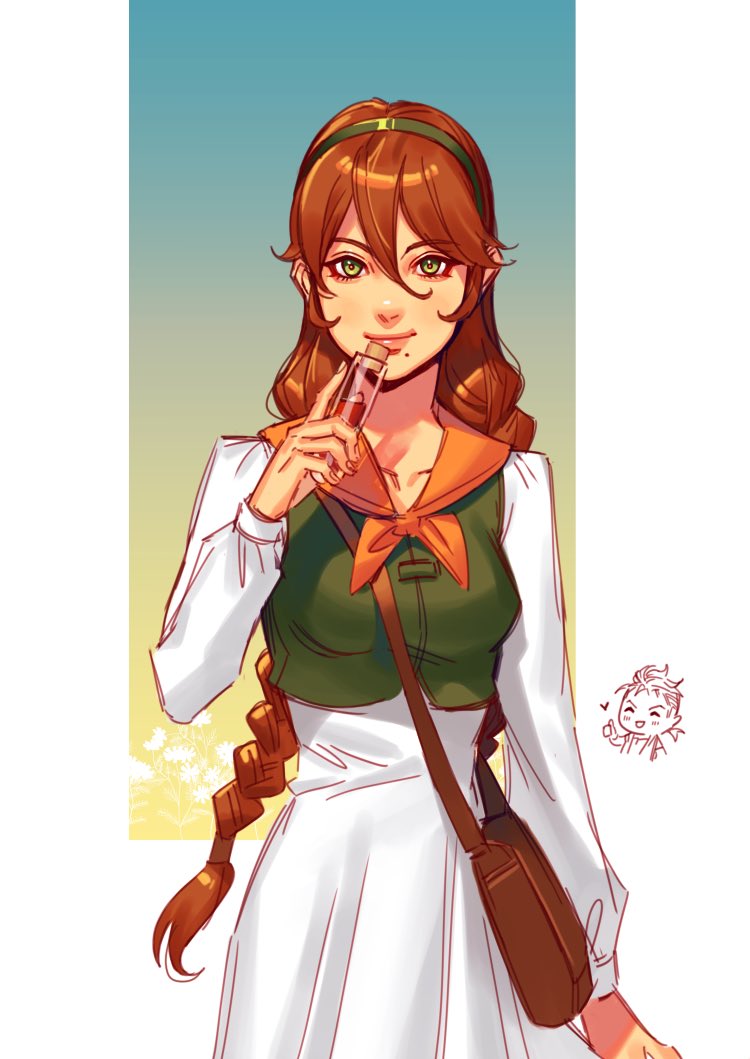 primrose azelhart and alfyn greengrass (octopath traveler and 1 more) drawn by mella