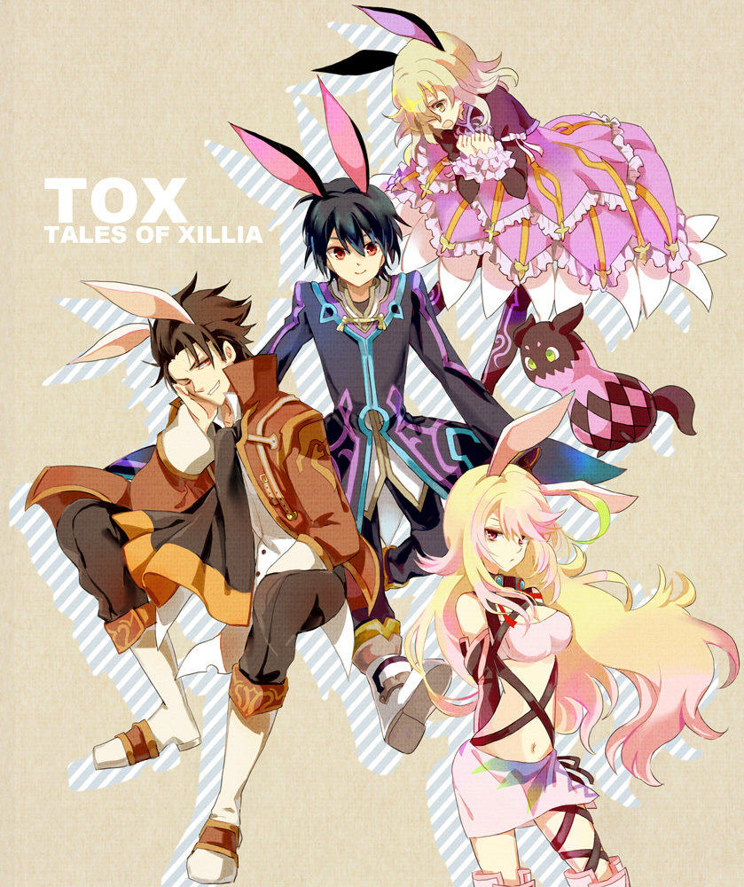 milla maxwell, jude mathis, alvin, elize lutus, and teepo (tales of and 1 more) drawn by masui