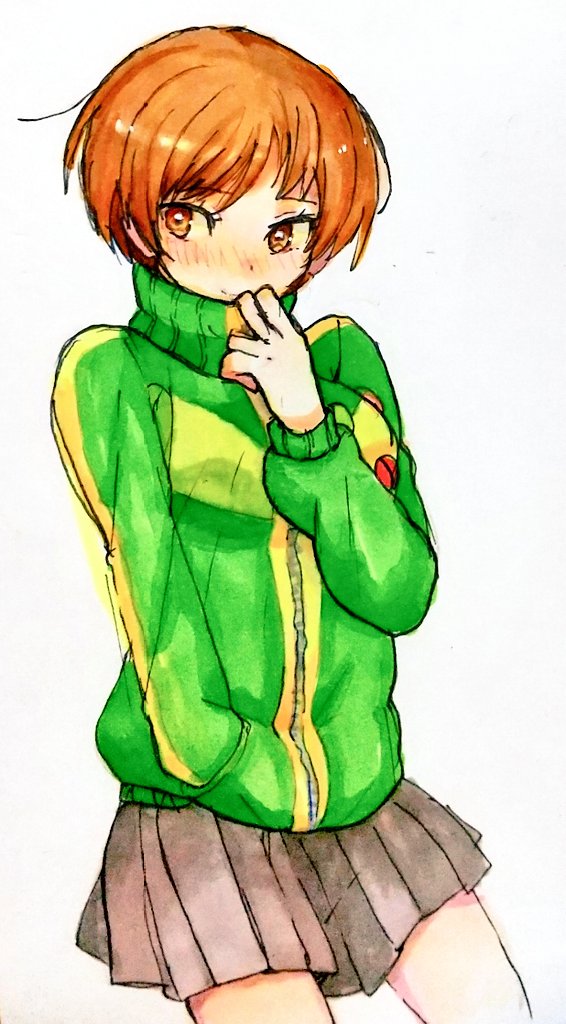 satonaka chie (persona and 1 more) drawn by kanna_nijiniji