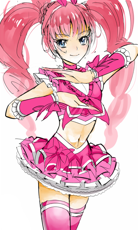 houjou hibiki and cure melody (precure and 1 more) drawn by naokado
