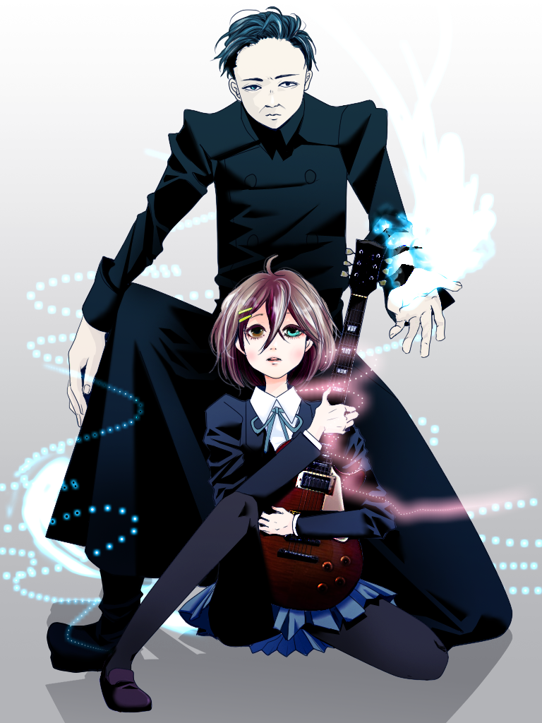 hirasawa yui and hirasawa susumu (k-on! and 1 more) drawn by cohsaca