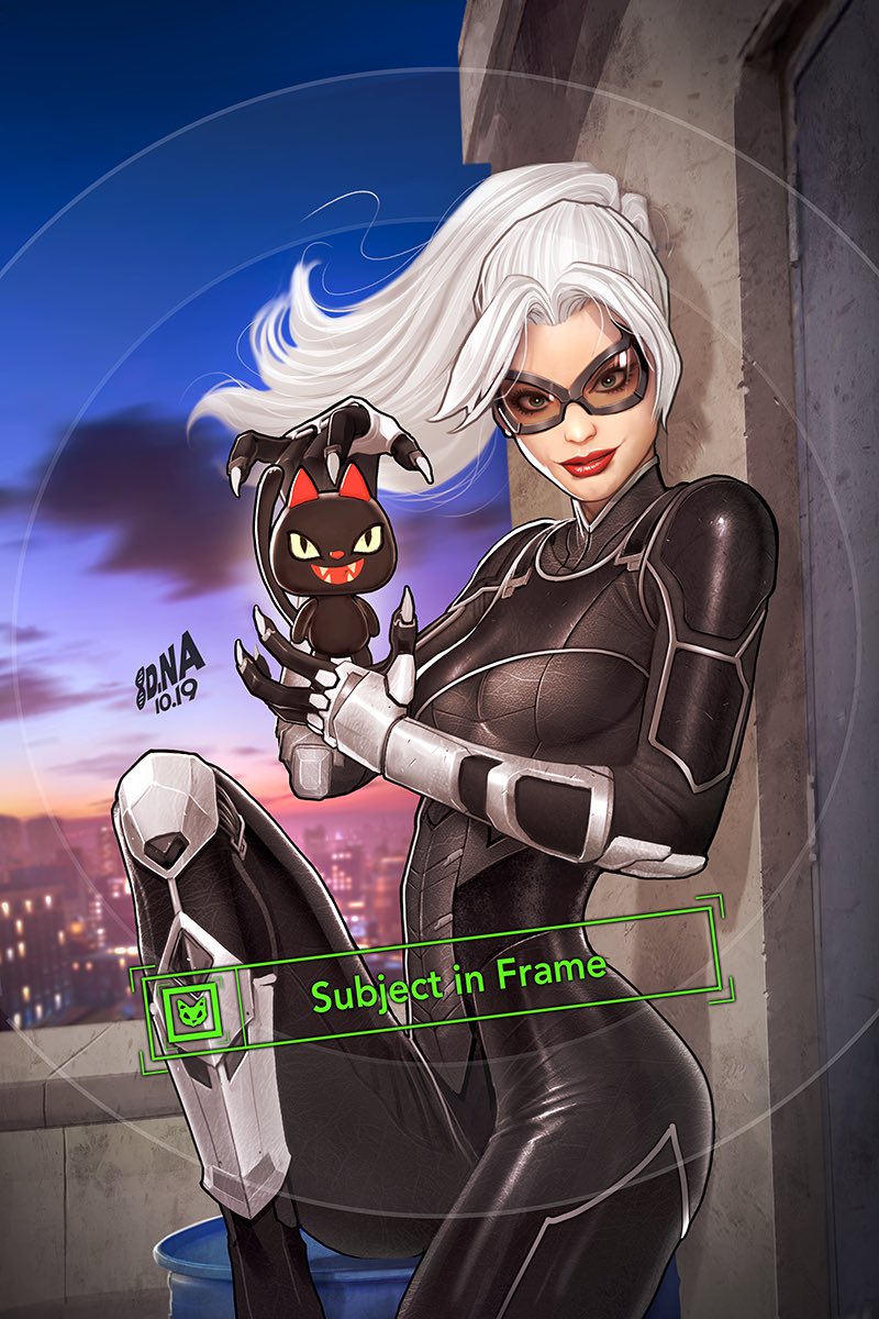 felicia hardy (marvel and 1 more) drawn by david_nakayama