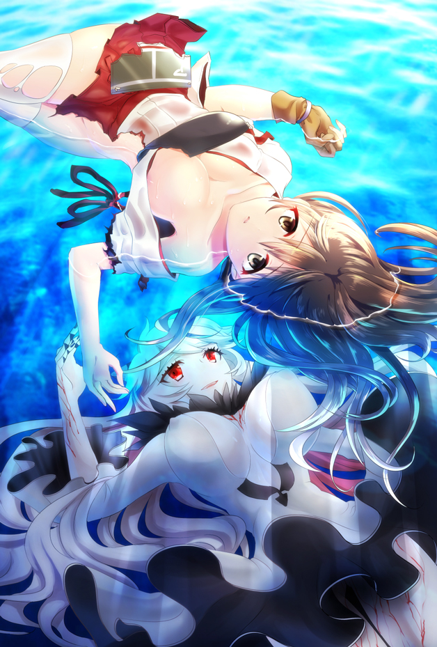 akagi and midway princess (kantai collection) drawn by zonsters