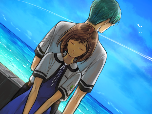 protagonist and hikami itaru (tokimeki memorial and 2 more) drawn by piyo