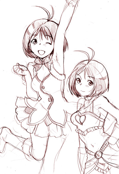 hidaka ai (idolmaster and 1 more) drawn by nekomata_naomi