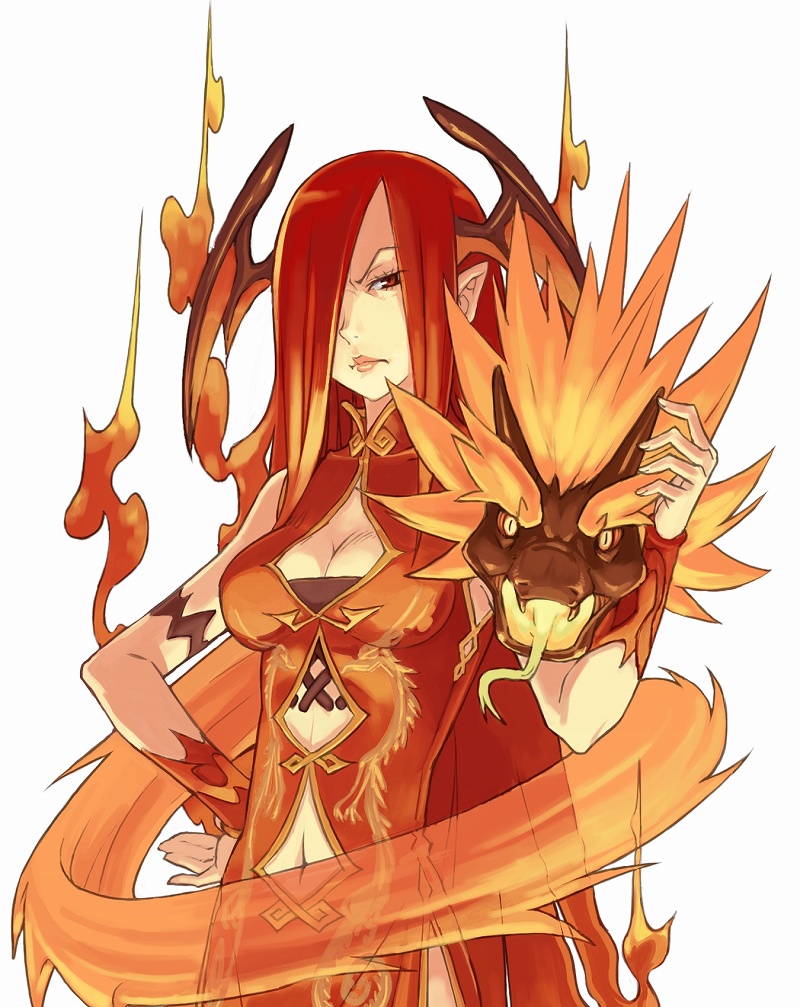 empress of flame (summon night and 1 more) drawn by ootsuka_shin'ichirou