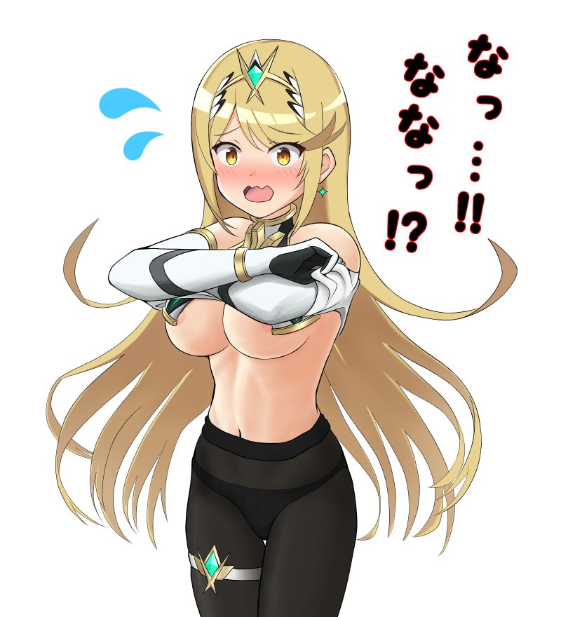 mythra (xenoblade chronicles and 2 more) drawn by nemunemu_semi