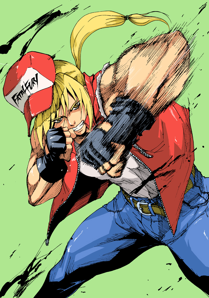 terry bogard (the king of fighters and 1 more) drawn by 10ro