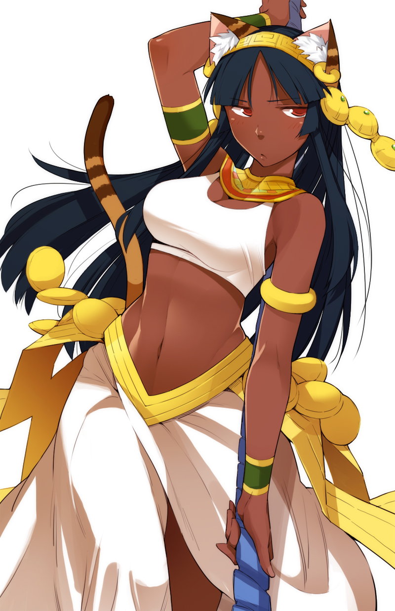 bastet and isis (puzzle & dragons) drawn by aiba-tsukiko